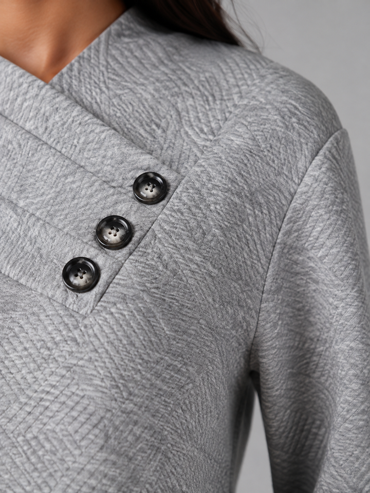 Verlenna | Pull Col Châle Boutonné pour Femme