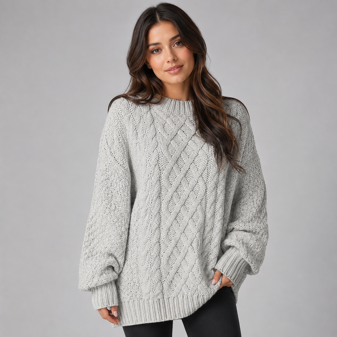 Verlune | Robe Pull en Maille Torsadée Oversize