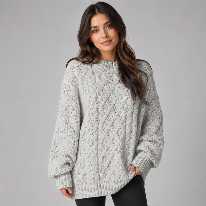 Verlune | Robe Pull en Maille Torsadée Oversize