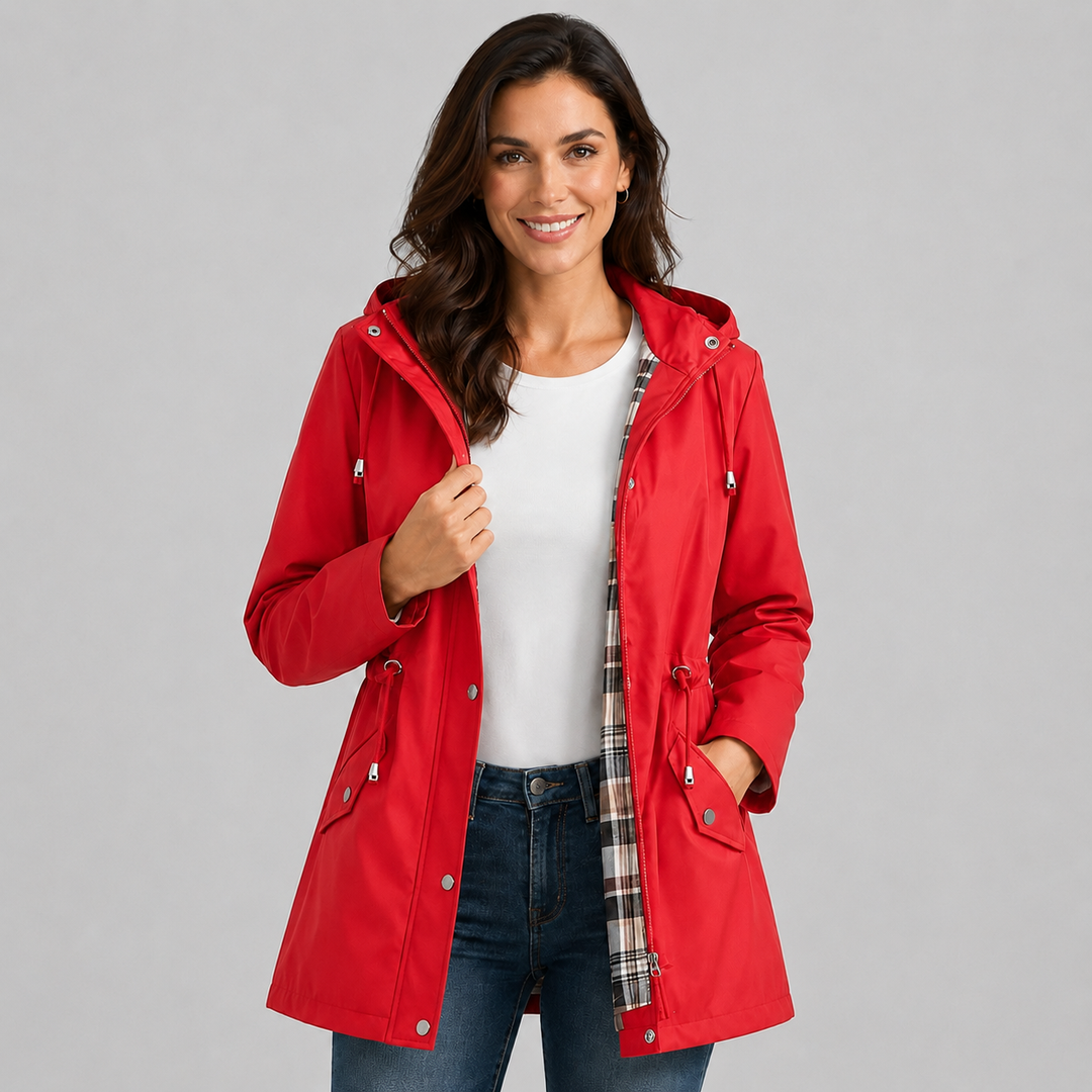 Cassandra | Imperméable à Capuche Doublé Carreaux