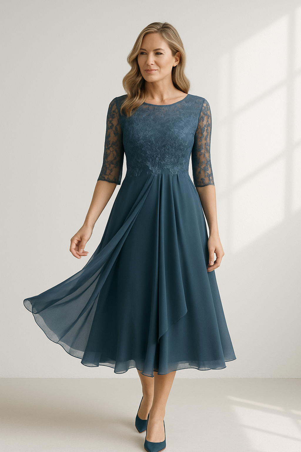 Robe longue chic fluide soirée