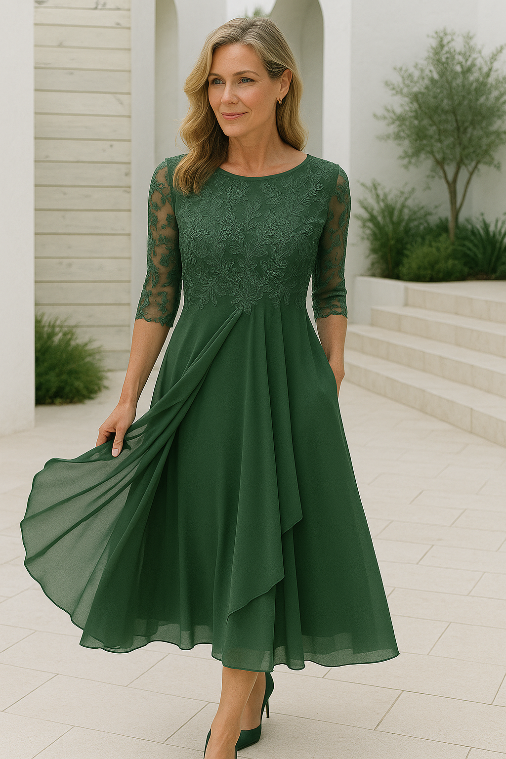 Robe longue chic fluide soirée