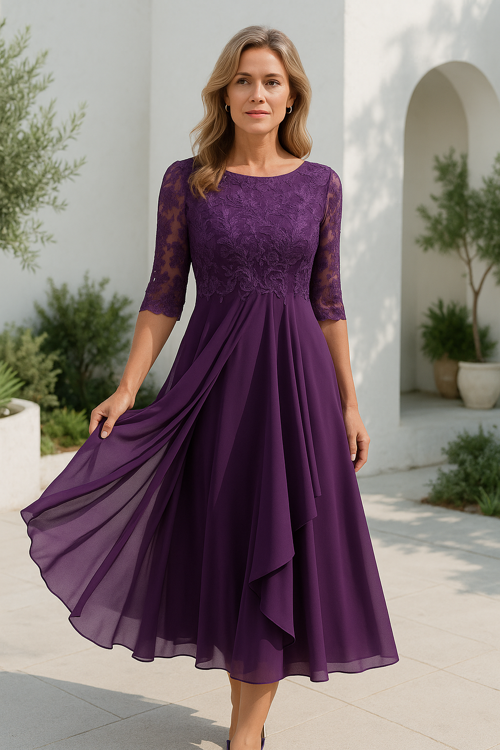Robe longue chic fluide soirée