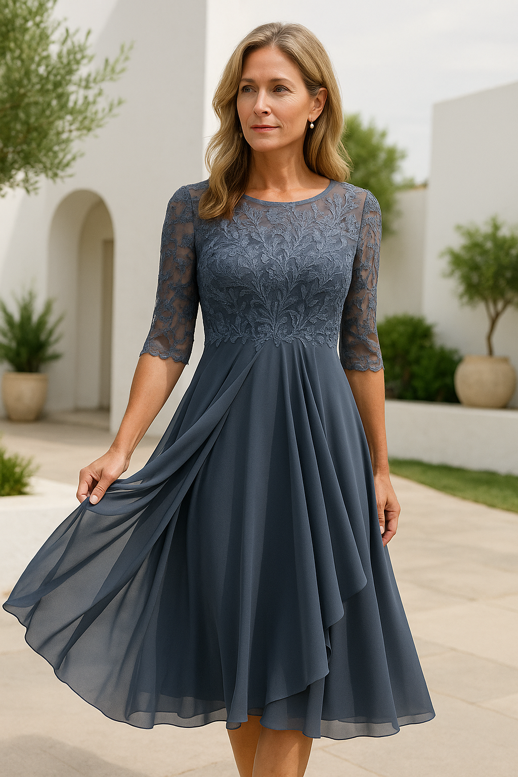 Robe longue chic fluide soirée