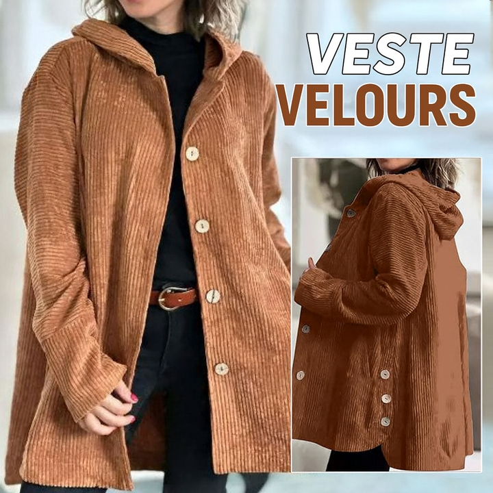 Veste Décontractée En Velours Pour Femmes | Automne et Hiver
