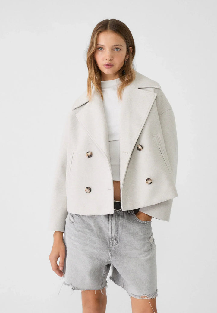 Veste courte croisée fluide moderne femme