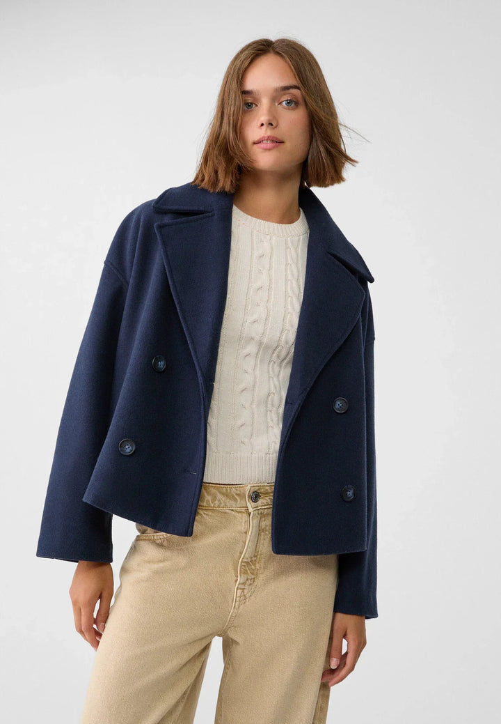 Veste courte croisée fluide moderne femme