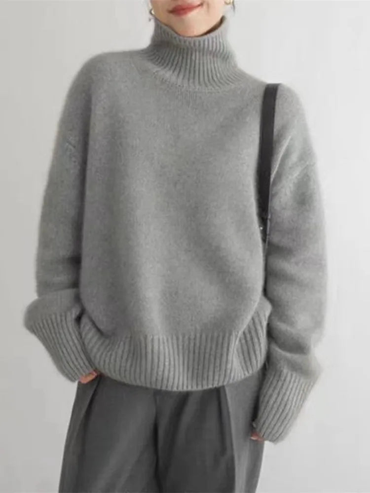 Pull col montant élégant pour femme | Lira