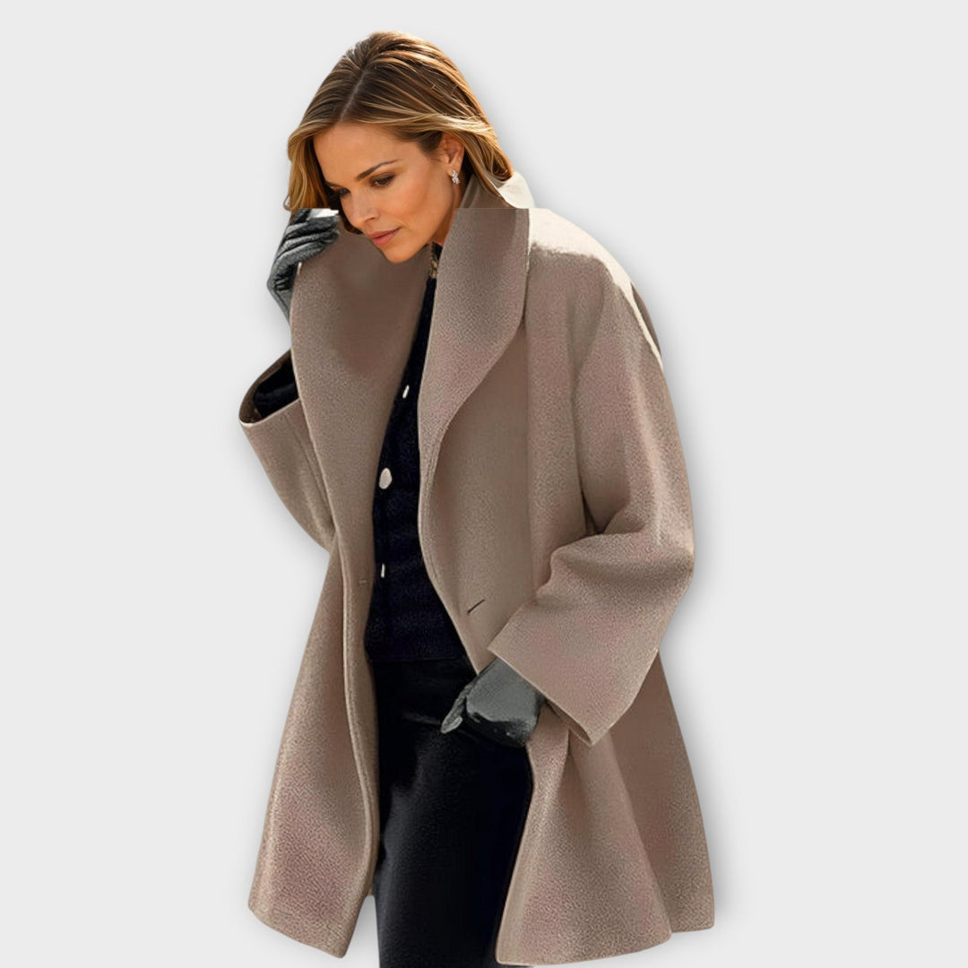 Celvara | Manteau Long Femme à Revers Décontractée