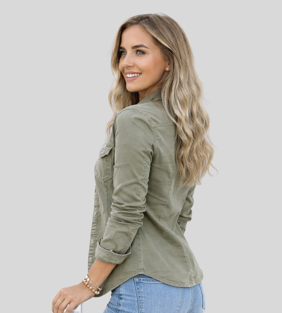 Adrienne | Chemise Utilitaire à Poches et Pressions
