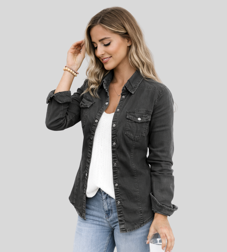Adrienne | Chemise Utilitaire à Poches et Pressions