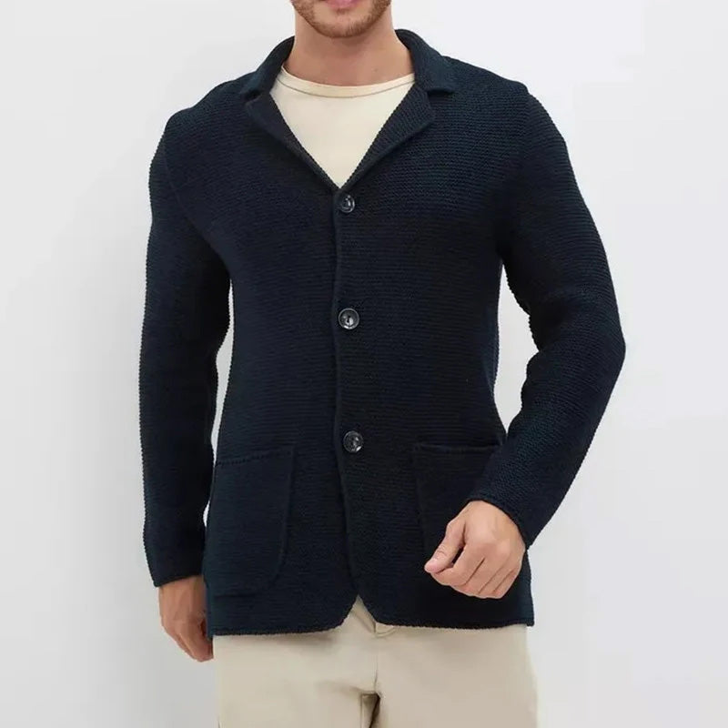 Cardigan élégant boutonné pour homme | Elvardo
