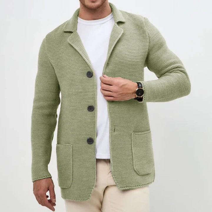 Cardigan élégant boutonné pour homme | Elvardo