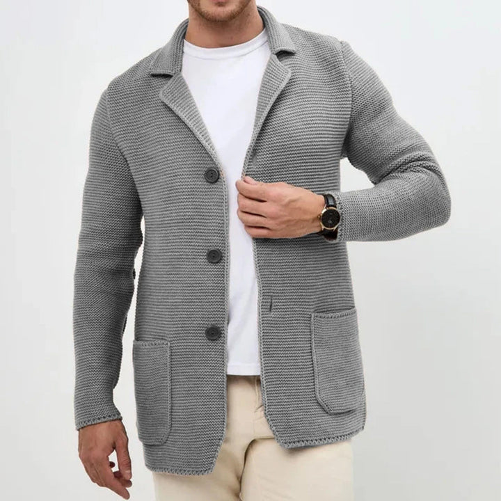 Cardigan élégant boutonné pour homme | Elvardo