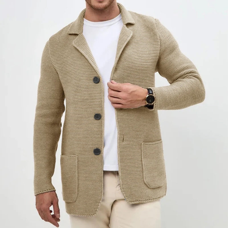 Cardigan élégant boutonné pour homme | Elvardo