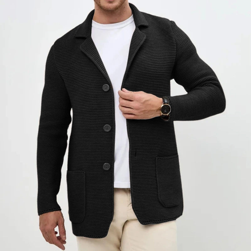 Cardigan élégant boutonné pour homme | Elvardo