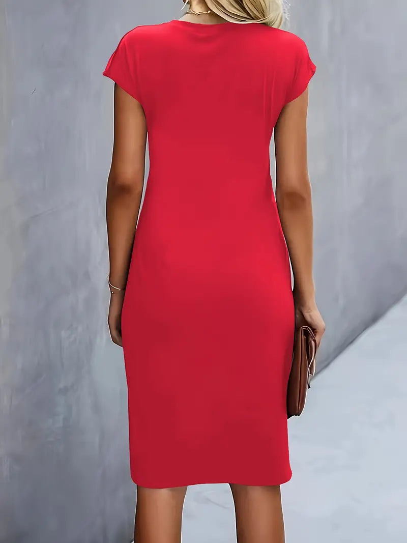 Robe midi fluide élégante femme