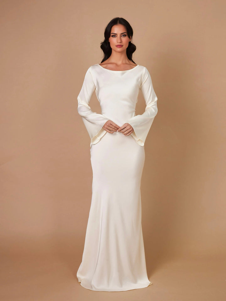 Robe maxi longue à manches, élégance intemporelle