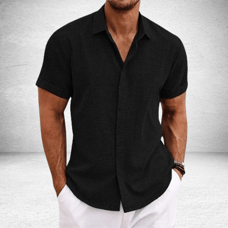 Chemise classique à manches courtes pour homme | Elvian