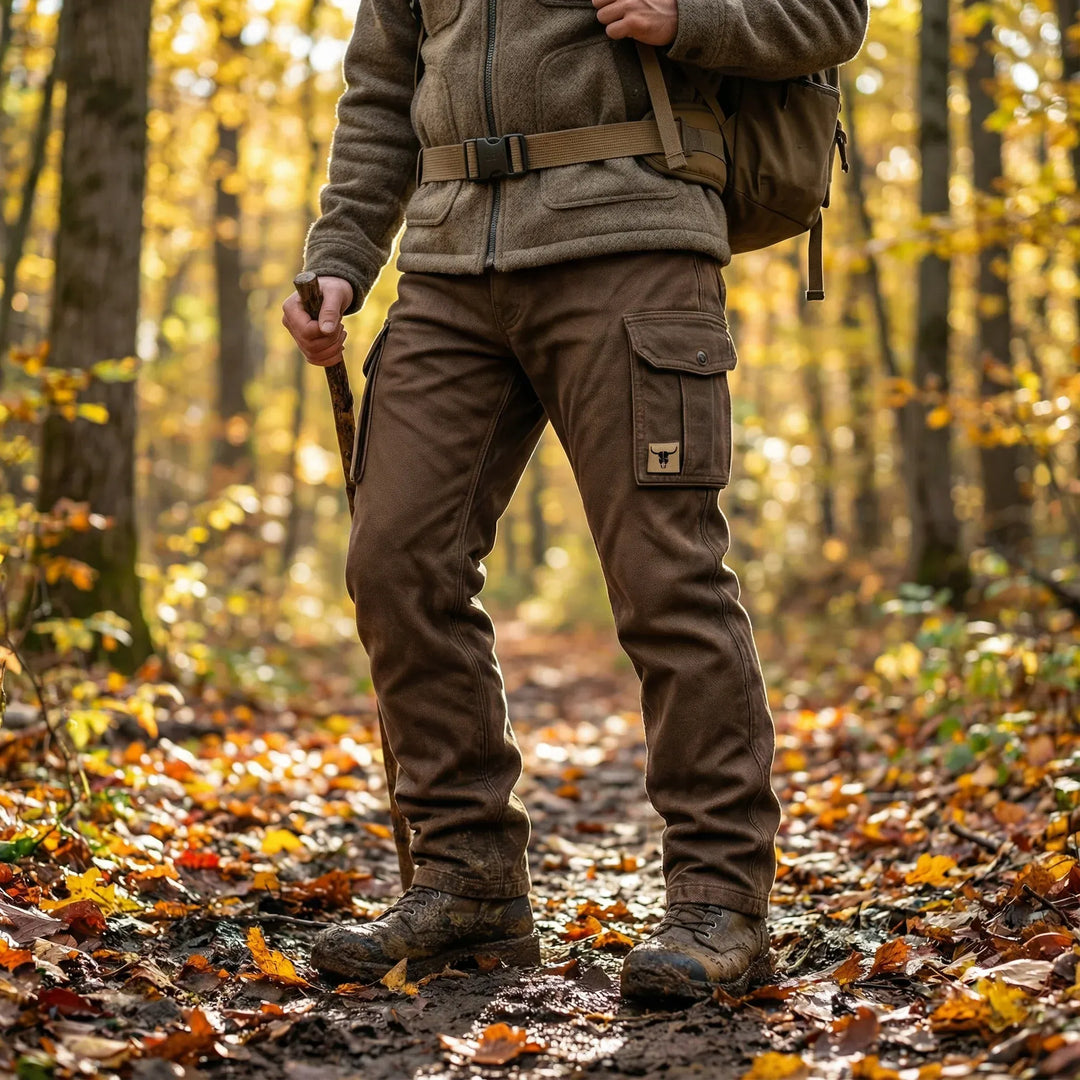 Pantalon cargo coupe droite renforcée pour homme | Gaspard