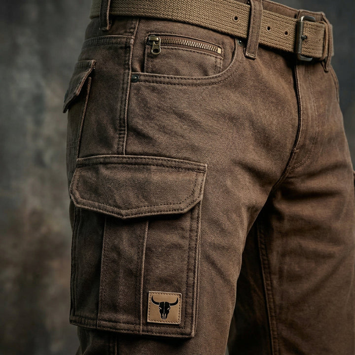 Pantalon cargo coupe droite renforcée pour homme | Gaspard