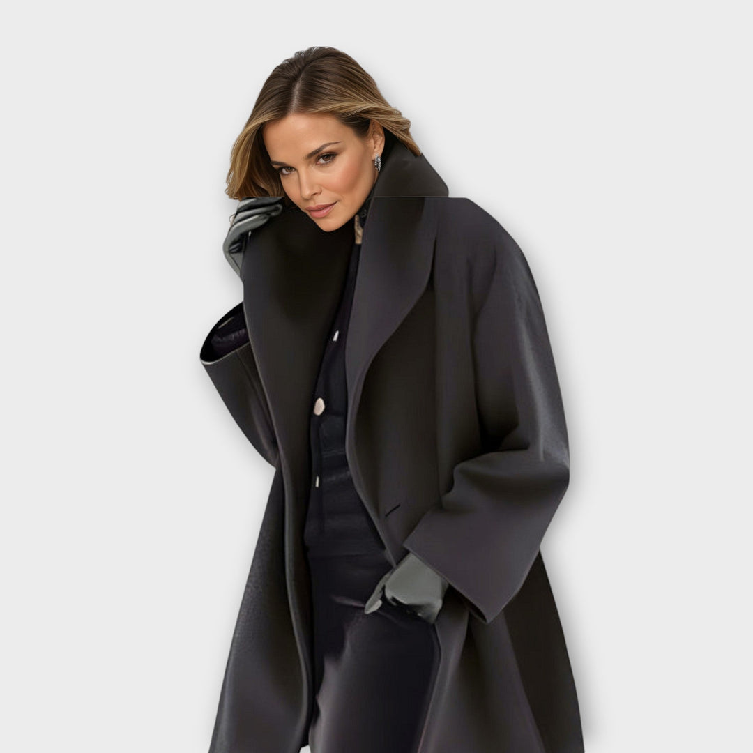 Celvara | Manteau Long Femme à Revers Décontractée
