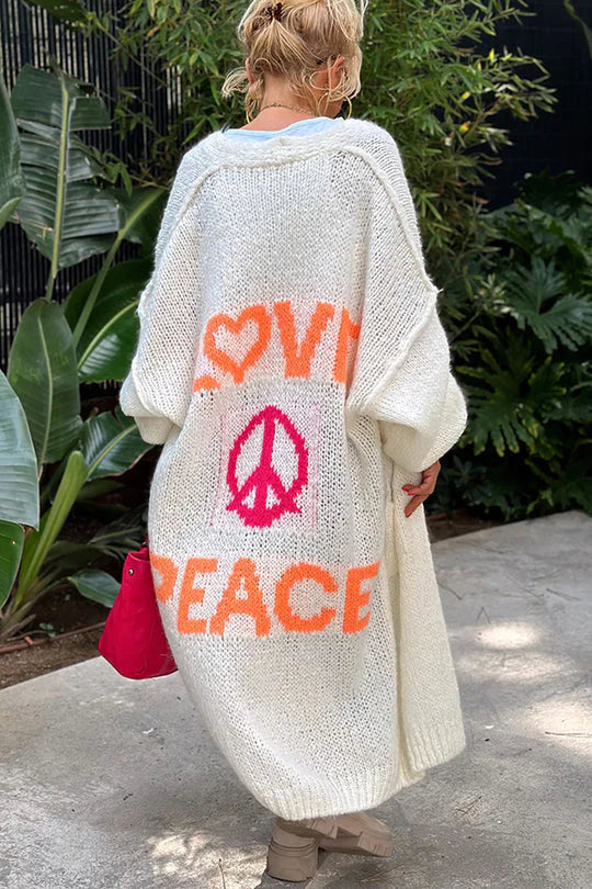 Veste longue en tricot léger pour femme