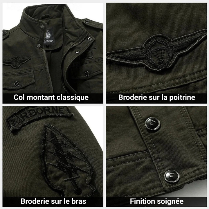 Veste Militaire Structurée pour Homme | Romain