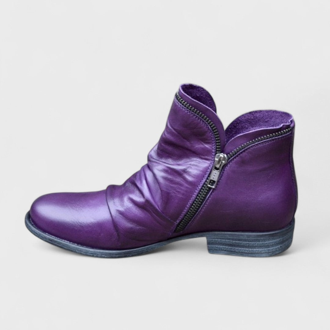 Bottines élégantes à zip latéral pour femme | Lorévia