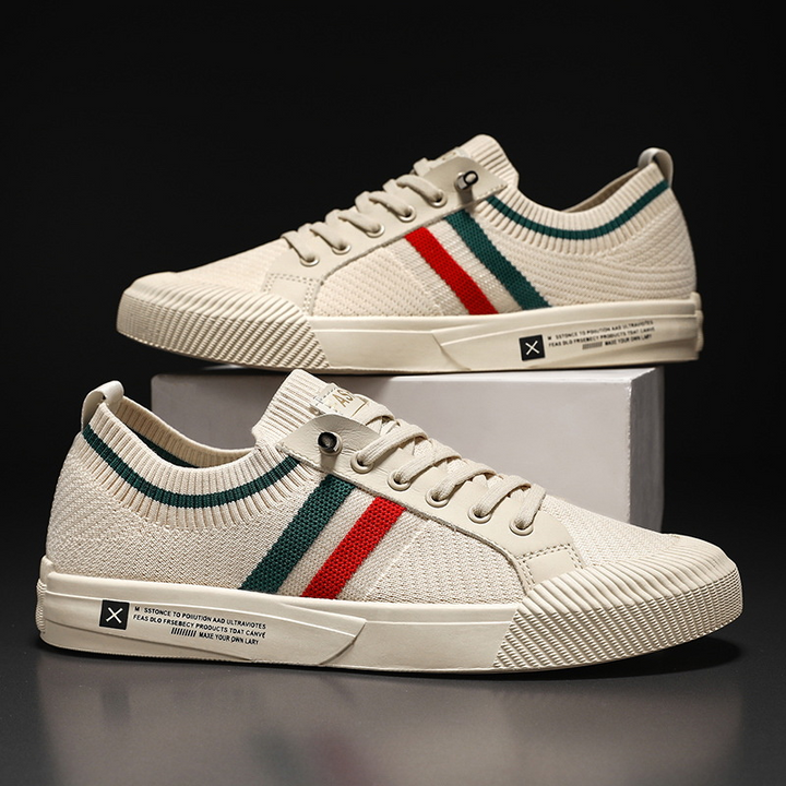 Baskets rayées casual pour homme | Valerio