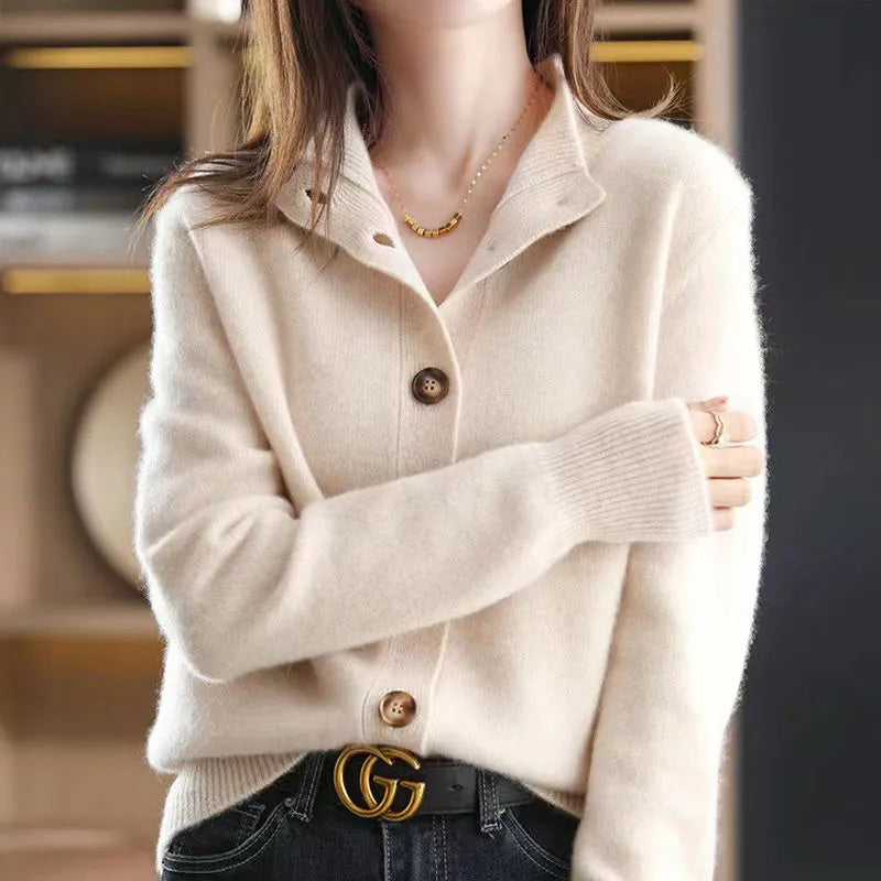 Cardigan boutonné élégant pour femme | Lysandra