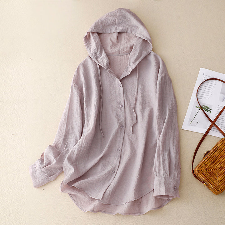 Blouse à capuche fluide pour femme | Virella