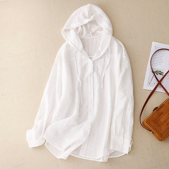 Blouse à capuche fluide pour femme | Virella