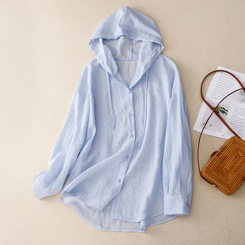 Blouse à capuche fluide pour femme | Virella