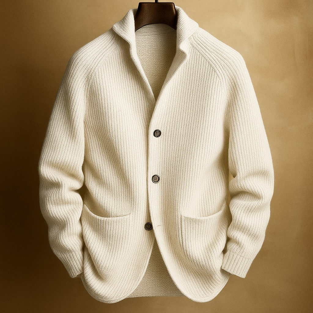 Gilet structuré à col châle et boutons pour homme | Milano