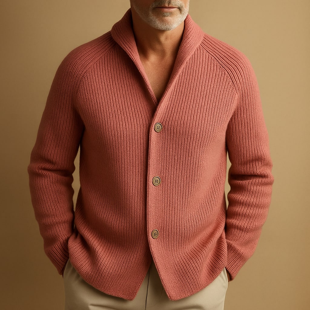 Gilet structuré à col châle et boutons pour homme | Milano