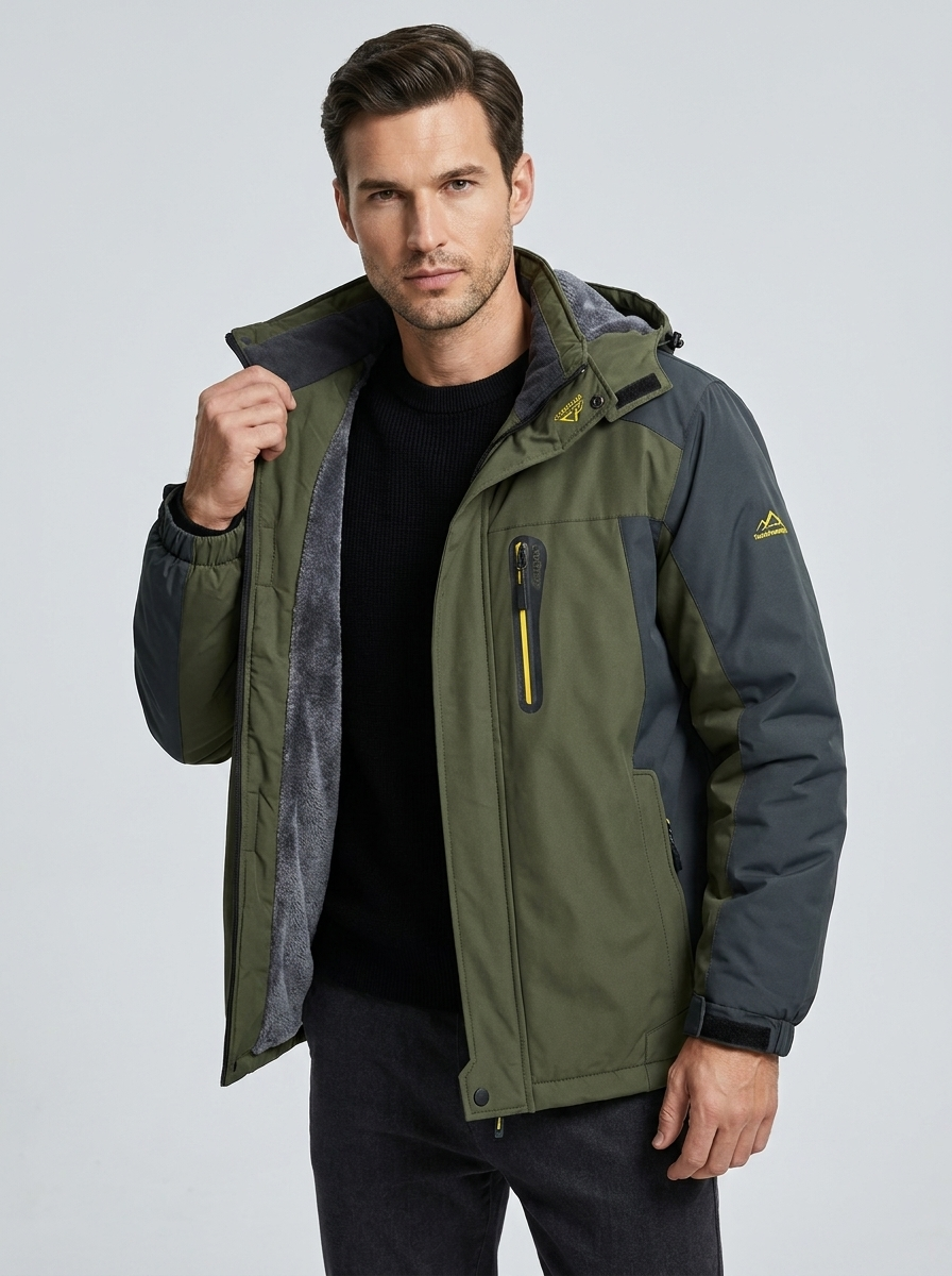 Corvin | Veste Doublée Polaire Imperméable avec Capuche