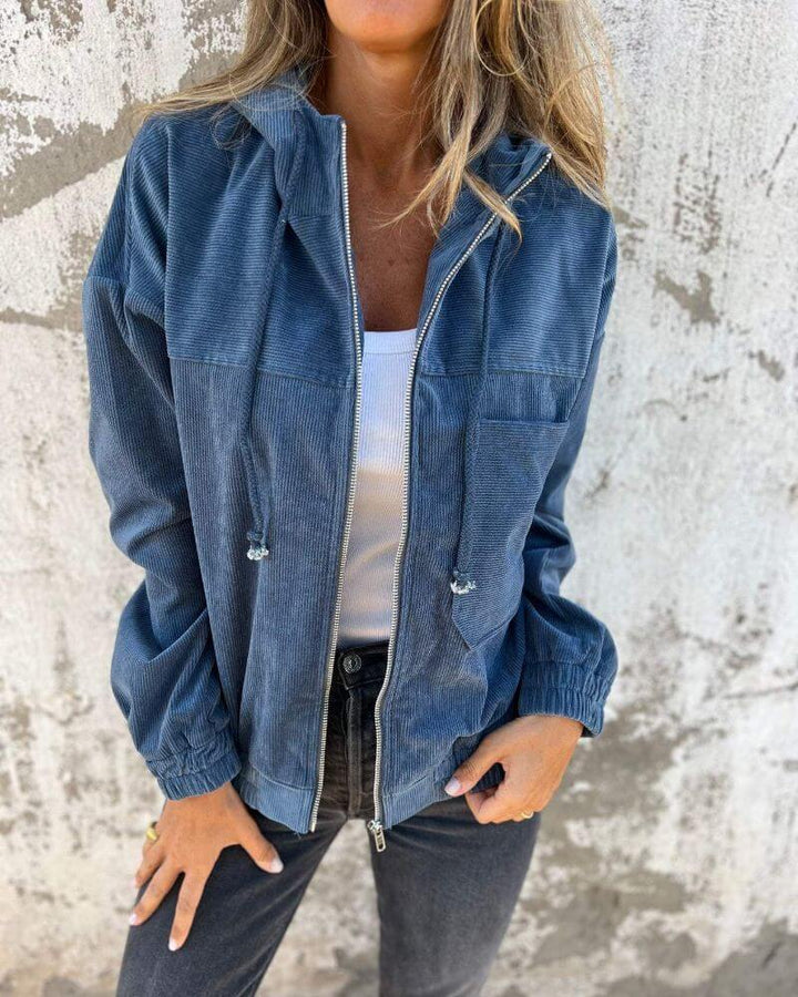 Solenne | Veste à Capuche Coupe Décontractée