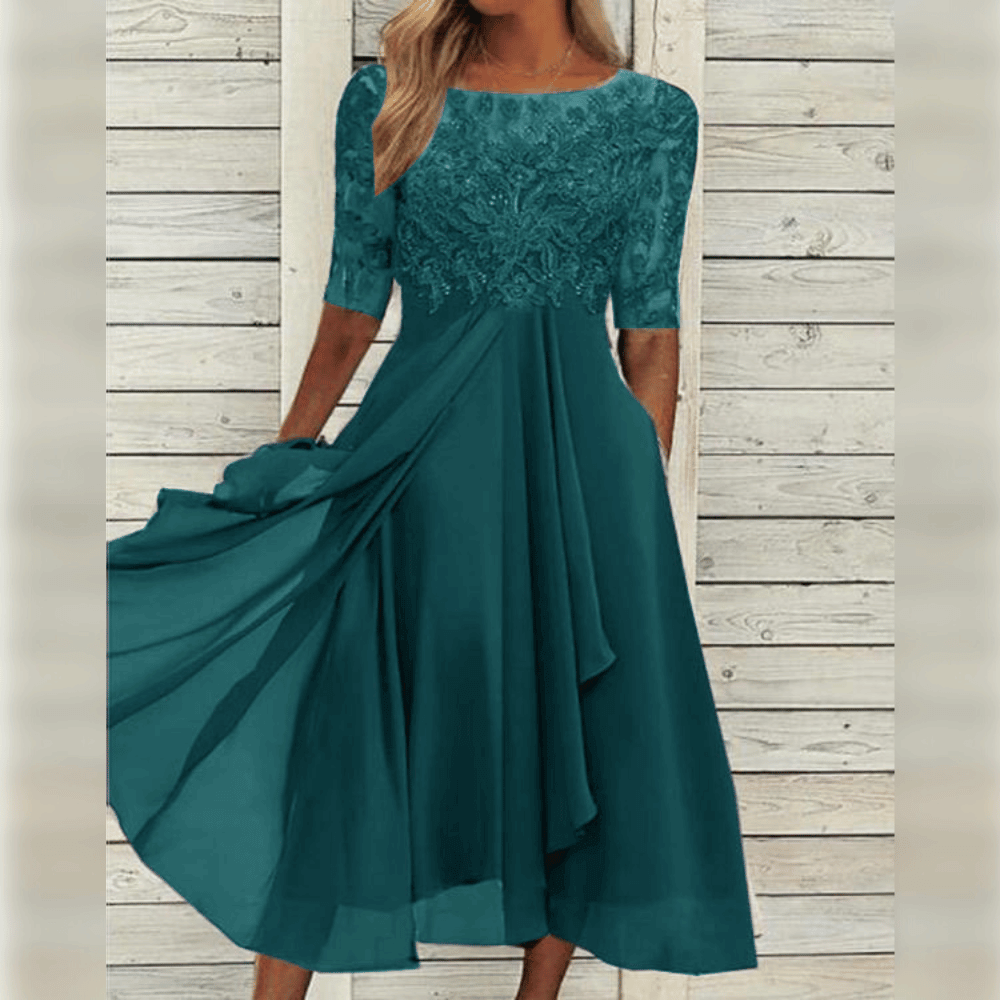 Robe longue chic fluide soirée