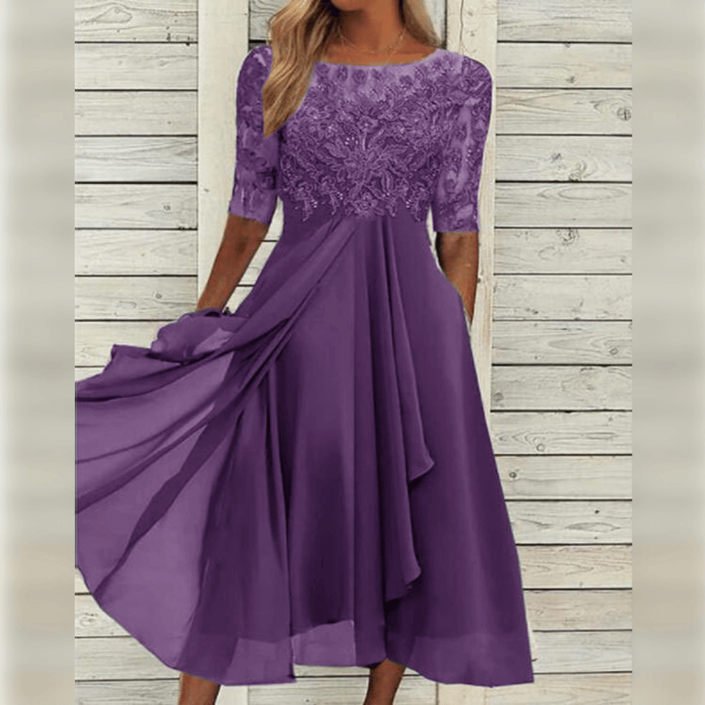 Robe longue chic fluide soirée