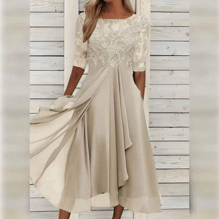 Robe longue chic fluide soirée