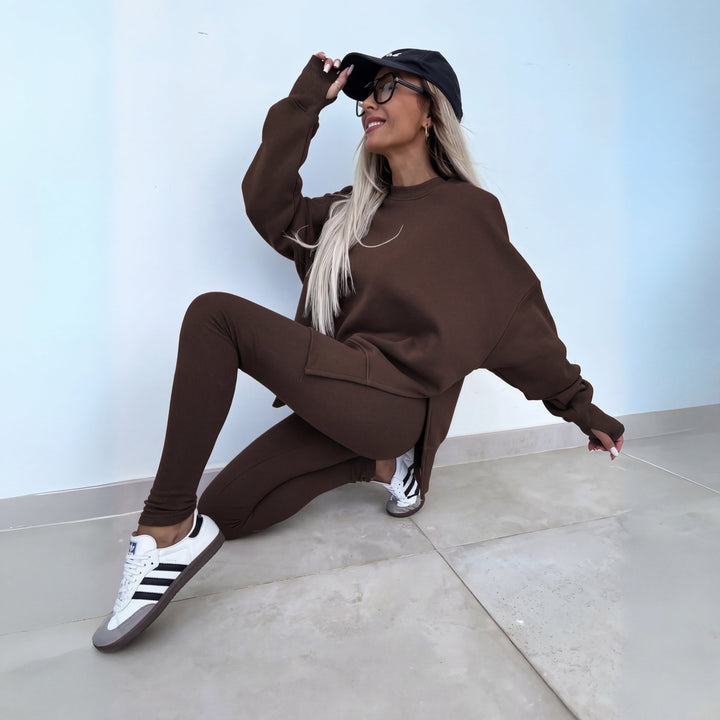 Sweatshirt et Pantalon à Manches Longues Décontractés | Sonia