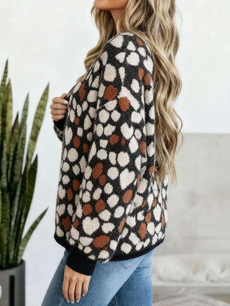 Vionelle | Cardigan à Motif Cœurs avec Boutons pour Femme