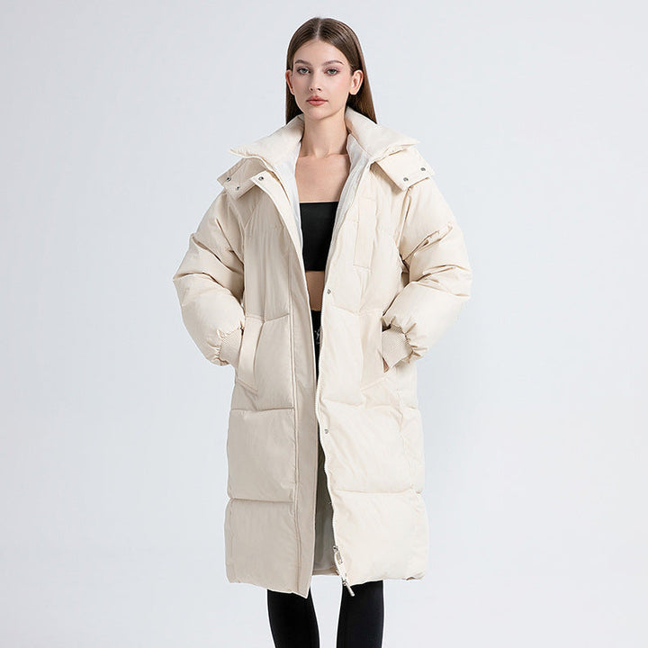 Manteau Long Matelassé À Capuche | Vaelina