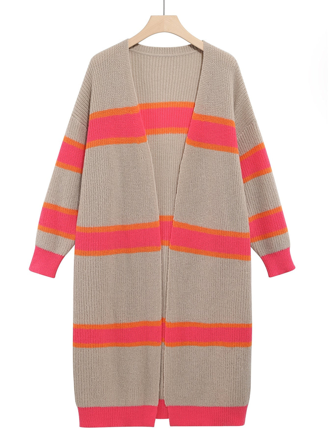 Valerise | Cardigan Duster Rayé en Maille Ouverte pour Femme