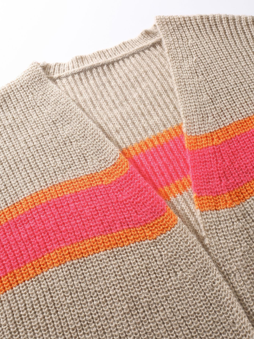 Valerise | Cardigan Duster Rayé en Maille Ouverte pour Femme