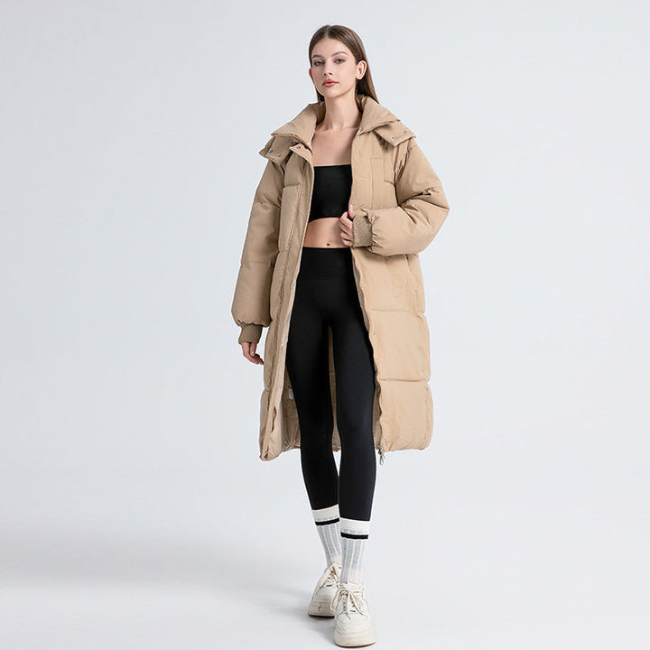 Manteau Long Matelassé À Capuche | Vaelina