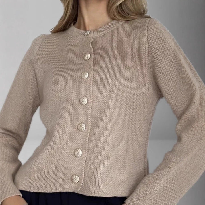 Sylvane | Cardigan Tricoté Court à Boutons pour Femmes