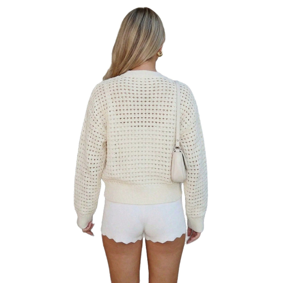 Melanie | Cardigan Court en Crochet à Zip pour Femmes
