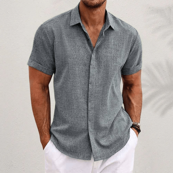 Chemise classique à manches courtes pour homme | Elvian
